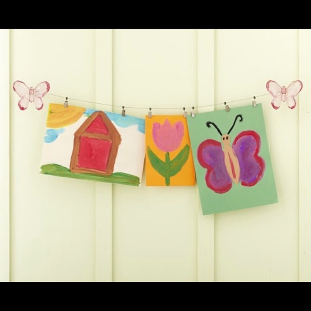 Potter Barn Kids Pink Crystal Art Cable Display System NIB